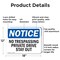 Signmission No Trespassing Private Drive Stay Out OSHA Notice Sign, Aluminum, 18in W x 12in L, 2PK OS-2PACK-NS-A-1218-L-14963 - alternate 3